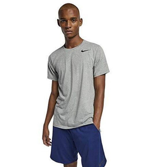 Nike Men's Dri-Fit Training Top Grey Black - Size Large - Picture 1 of 5